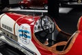 Ford V8 Monoposto Indianapolis Style of 1936 american vintage racing car on cars exhibition. Classic Car exhibition -