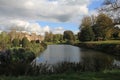 Stately Forde Abbey From The Long Pond, Somerset, UK Royalty Free Stock Photo