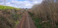 Forder valley railtrack from plymouth to st Germain's cornwall Royalty Free Stock Photo