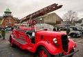 1937 Fordson fire engine CDD 121 at Brooklands New Years day classic gathering.