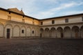 Fore courtyard of Florence Charterhouse church. Certosa di Galluzzo di Firenze. Italy.