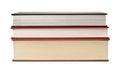 Fore edge of stack of three books Royalty Free Stock Photo