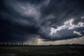 Foreboding dark and gloomy clouds during a massive storm Royalty Free Stock Photo