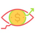 Forecast flat icon business vector illustration