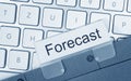 Forecast - folder with text on computer keyboard Royalty Free Stock Photo