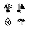 Forecast Weather. Simple Related Vector Icons