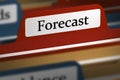 Forecast word on file folder tab