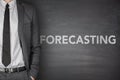 Forecasting on blackboard Royalty Free Stock Photo