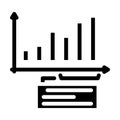 forecasting business process glyph icon vector illustration Royalty Free Stock Photo