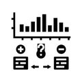 forecasting business process glyph icon vector illustration Royalty Free Stock Photo