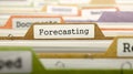 Forecasting Concept on File Label. Royalty Free Stock Photo