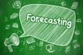 Forecasting - Doodle Illustration on Green Chalkboard.