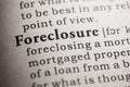 Definition of the word foreclosure Royalty Free Stock Photo