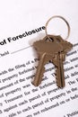 Foreclosure form & Housekeys Royalty Free Stock Photo