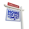 Foreclosure Home For Sale Real Estate Sign Royalty Free Stock Photo