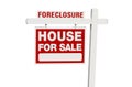 Foreclosure Home For Sale Real Estate Sign Royalty Free Stock Photo