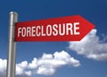 Foreclosure road sign Royalty Free Stock Photo