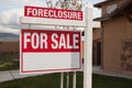 Foreclosure For Sale Real Estate Sign Royalty Free Stock Photo