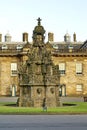 Forecourt fountain in Holyrood Palace in Edinburgh, Scotland