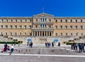 Greek Parliament House Forecourt With Evzones and Tomb of Unknown Soldier, Athens, Greece