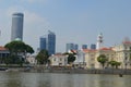 Colonial architecture and Victoria Theatre and Concert Hall. Singapore Royalty Free Stock Photo