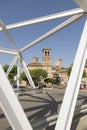 Partial view of Alhama de AragÃÂ³n from the iron bridge, Zaragoza, Spain