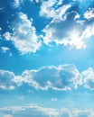 Foreground flying against a blue sky with scattered white clouds in the background Royalty Free Stock Photo