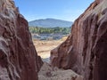 At the exit of the land of ochres, at the edge of the forest Royalty Free Stock Photo