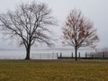 A Late Fall View of the Beacon-Newburgh Bridge from Long Dock Park, Beacon, NY Royalty Free Stock Photo