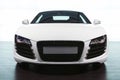 Foreground of white sportcar audi Royalty Free Stock Photo