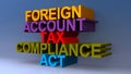 Foreign account tax compliance act on blue Royalty Free Stock Photo