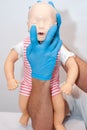 Foreign body airway, choking child Royalty Free Stock Photo