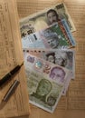Foreign currencies notes Royalty Free Stock Photo