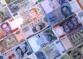 Foreign currencies notes Royalty Free Stock Photo