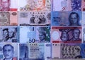 Foreign currencies notes Royalty Free Stock Photo