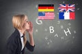 Foreign Language. Concept - learning, speaking, Royalty Free Stock Photo