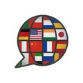 Foreign language translation creative icon logo vector Royalty Free Stock Photo