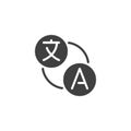 Foreign language translation vector icon Royalty Free Stock Photo