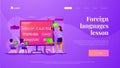 Foreign languages landing page template.