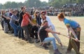 Foreign women playing a tug of war -2