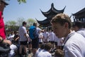 Foreign youths play Confucius Temple