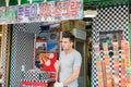 A foreigner selling ice cream in Insa-dong, Korea