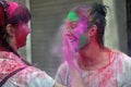 Foreigners Celebrating Holi