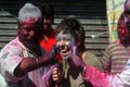 Foreigners Celebrating Holi