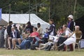 Foreigners watching the elephant polo game at Thakurdwara, Bardia, Nepal