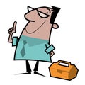 Foreman cartoon illustration Royalty Free Stock Photo