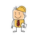 Foreman stick figure vector illustration