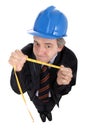 Foreman with tape measure Royalty Free Stock Photo