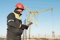 Foreman worker at construction site