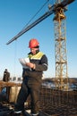 Foreman worker at construction site